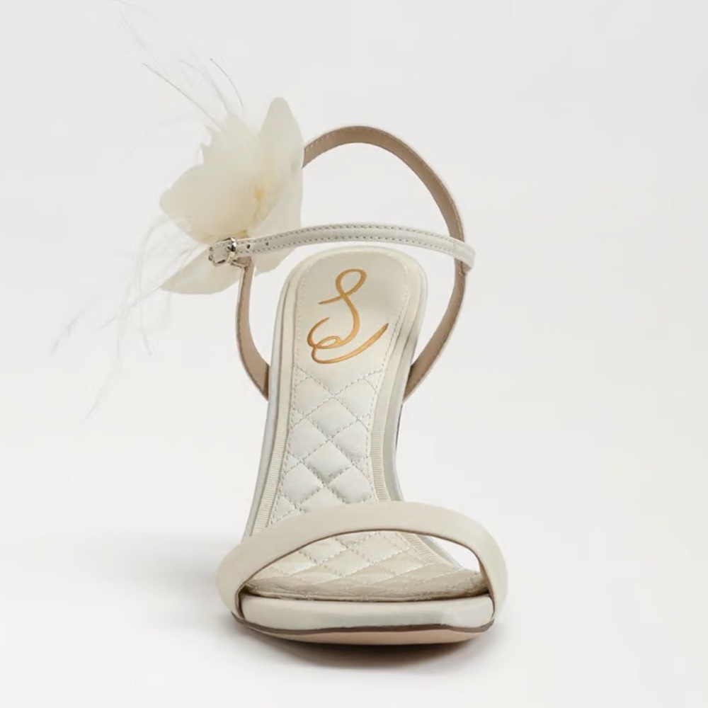 Sam Edelman Ivory Floral Ankle-Strap Heels - Picture 2 of 4